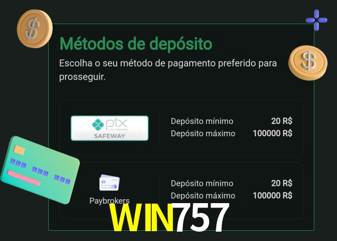 O cassino WIN757 oferece uma grande variedade de métodos de pagamento
